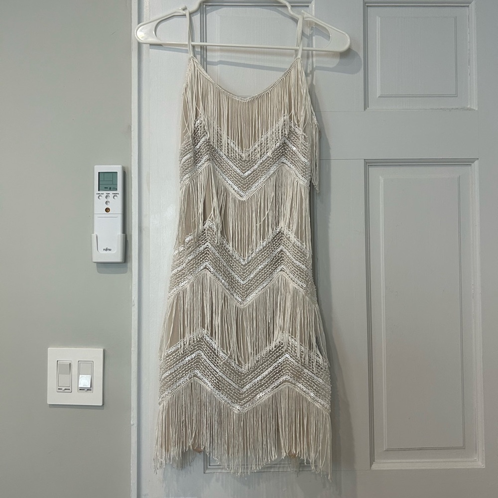 Lulus Fringe Sequin Dress